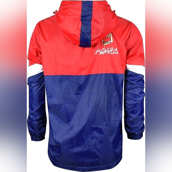 New Men's Graffiti Lightweight Urban Windbreaker Hoodie Multiple Sizes - Picture 3 of 6